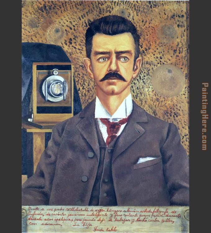 Portrait of Don Guillermo Kahlo painting - Frida Kahlo Portrait of Don Guillermo Kahlo art painting